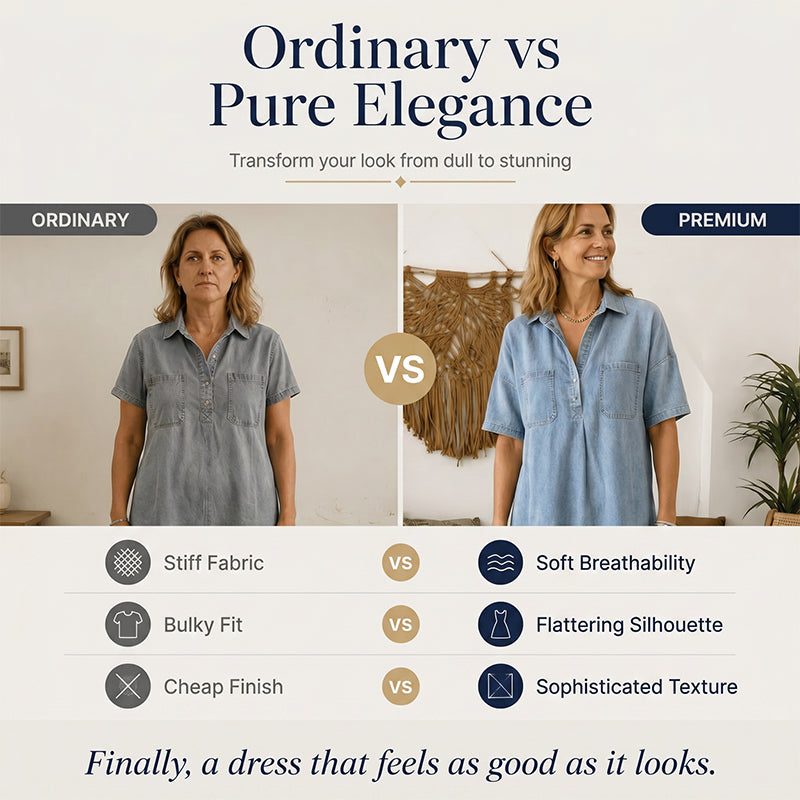 π 50% OFF NOW! π Casual Pocket Denim Midi Shirt Dress β Soft denim & relaxed fit β Functional pockets, perfect for everyday casual β comfortable and versatile β¨πΈ