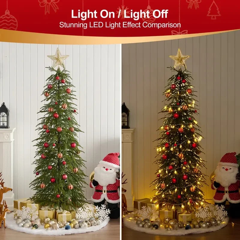 Artificial Cypress Christmas Tree | 5–7 FT, Pre-lit & Unlit