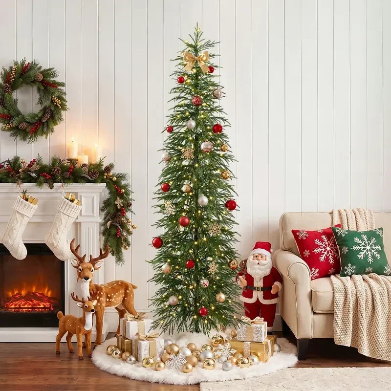Artificial Cypress Christmas Tree | 5–7 FT, Pre-lit & Unlit